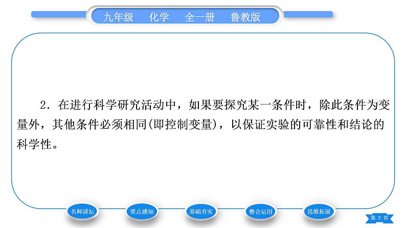 鲁教版九年级化学上第五单元定量研究化学反应到实验室去：探究燃烧的条件习题课件03