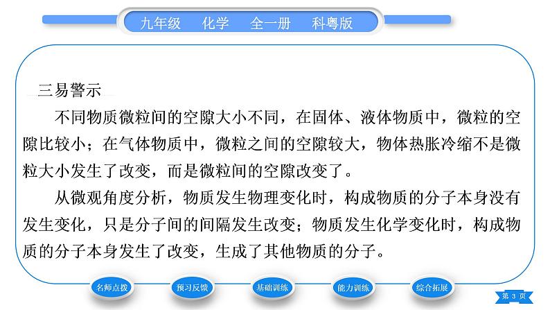 科粤版九年级化学上第二章空气、物质的构成2.2构成物质的微粒(Ⅰ)——分子习题课件03