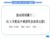 鲁教版九年级化学下单元周周测十二(8.3至粗盐中难溶性杂质的去除)习题课件