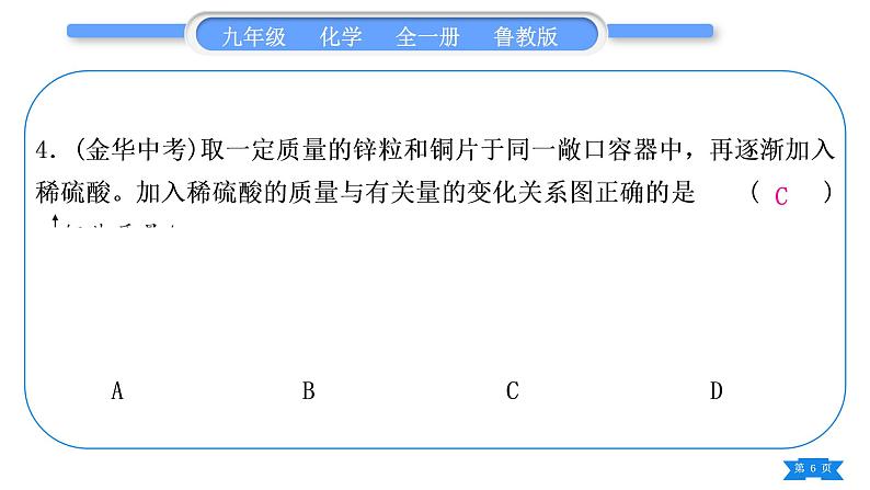 鲁教版九年级化学下单元周周测十三(9.1－9.2)习题课件第6页