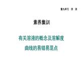 人教版九年级化学下册第九单元素养集训有关溶液的概念及溶解度曲线的易错易混点课件