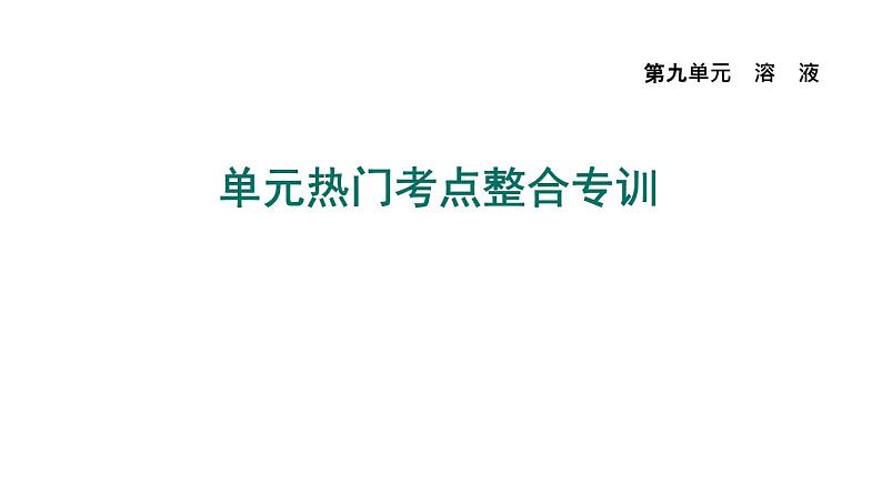 人教版九年级化学下册第九单元热门考点整合专训课件第1页