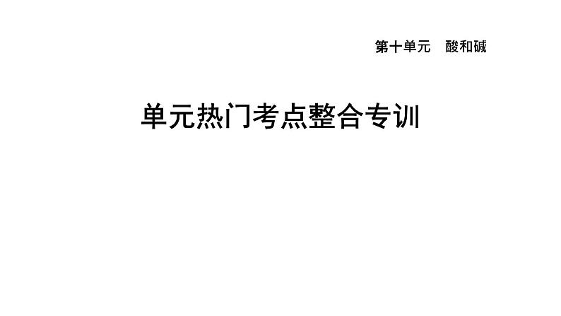 人教版九年级化学下册第十单元热门考点整合专训课件第1页