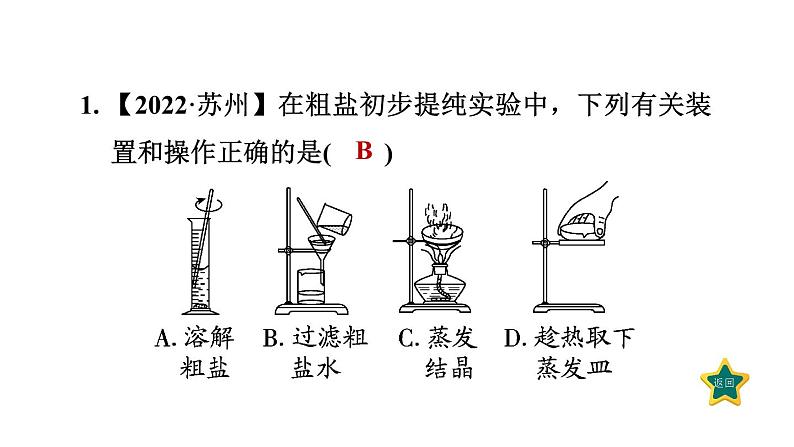 人教版九年级化学下册第十一单元实验活动8　粗盐中难溶性杂质的去除课件03