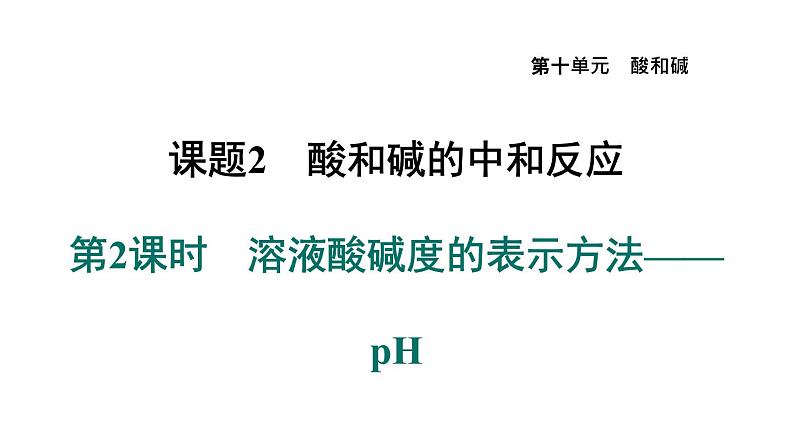 人教版九年级化学下册10-2-2溶液酸碱度的表示方法——pH课件01