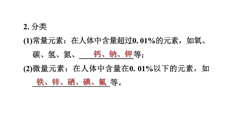 人教版九年级化学下册复习12-2化学元素与人体健康课件第3页