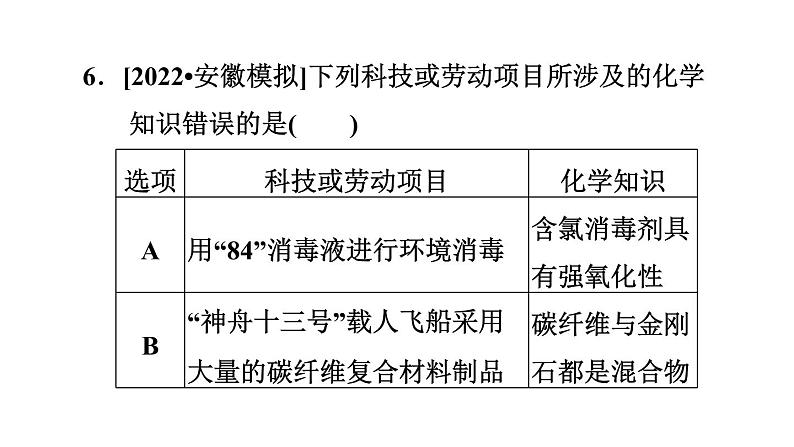 人教版九年级化学下册第十二单元考前基础练三【第1～12单元】课件第8页