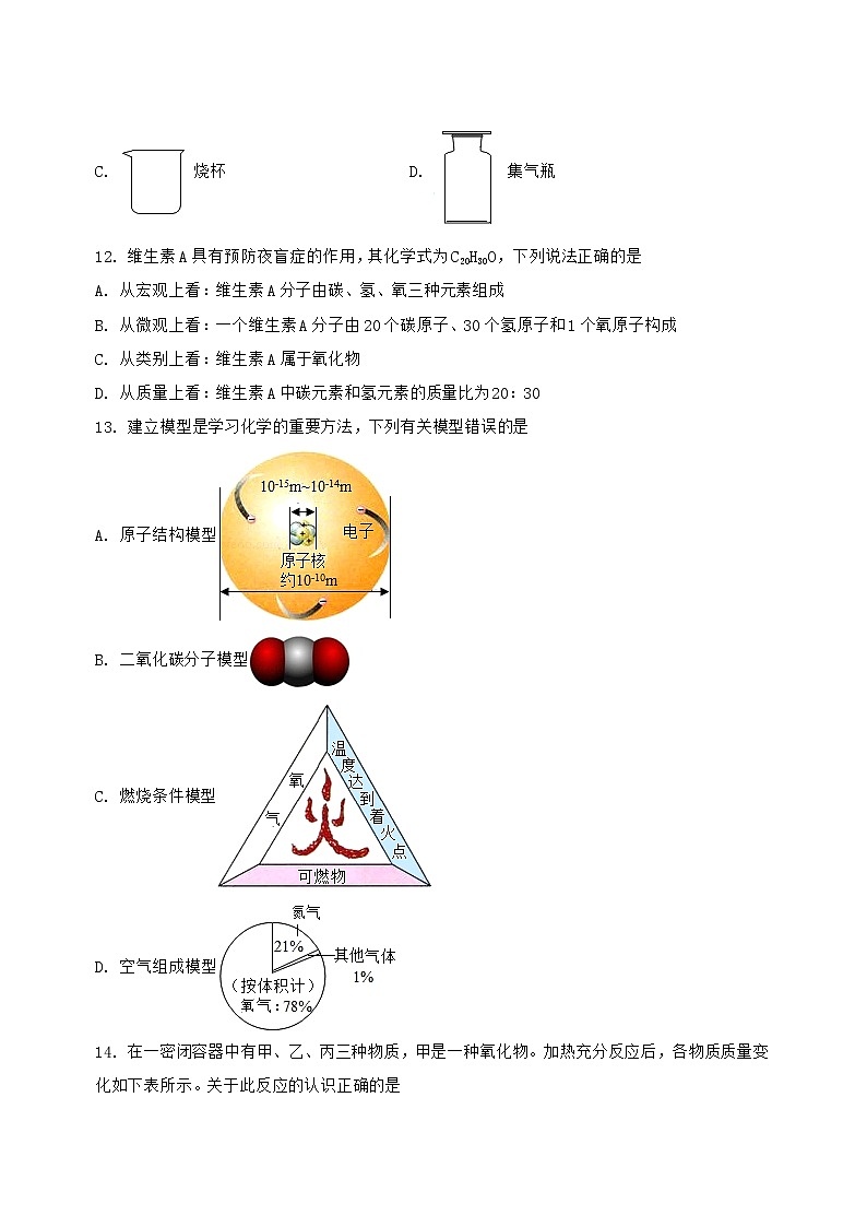 河北省秦皇岛市山海关区2022-2023学年九年级（上）化学期末复习卷【含答案及详细解析】第3页