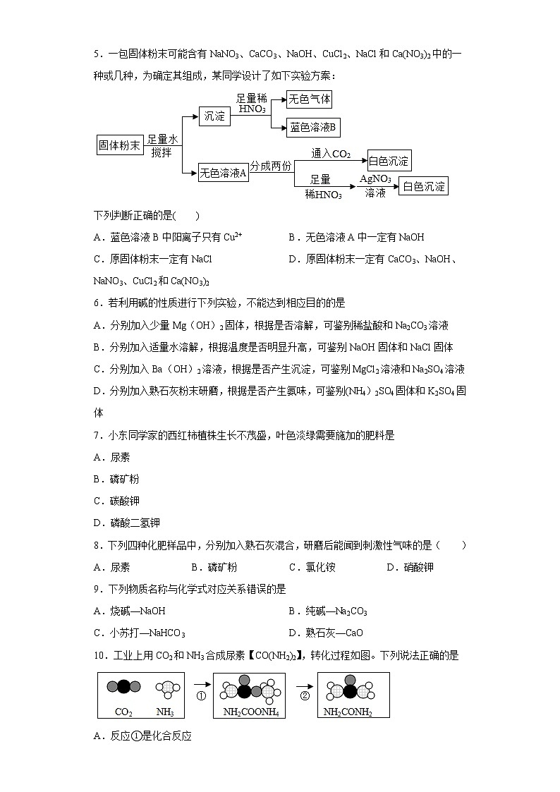 7.3几种重要的盐同步练习沪教版化学九年级下册02