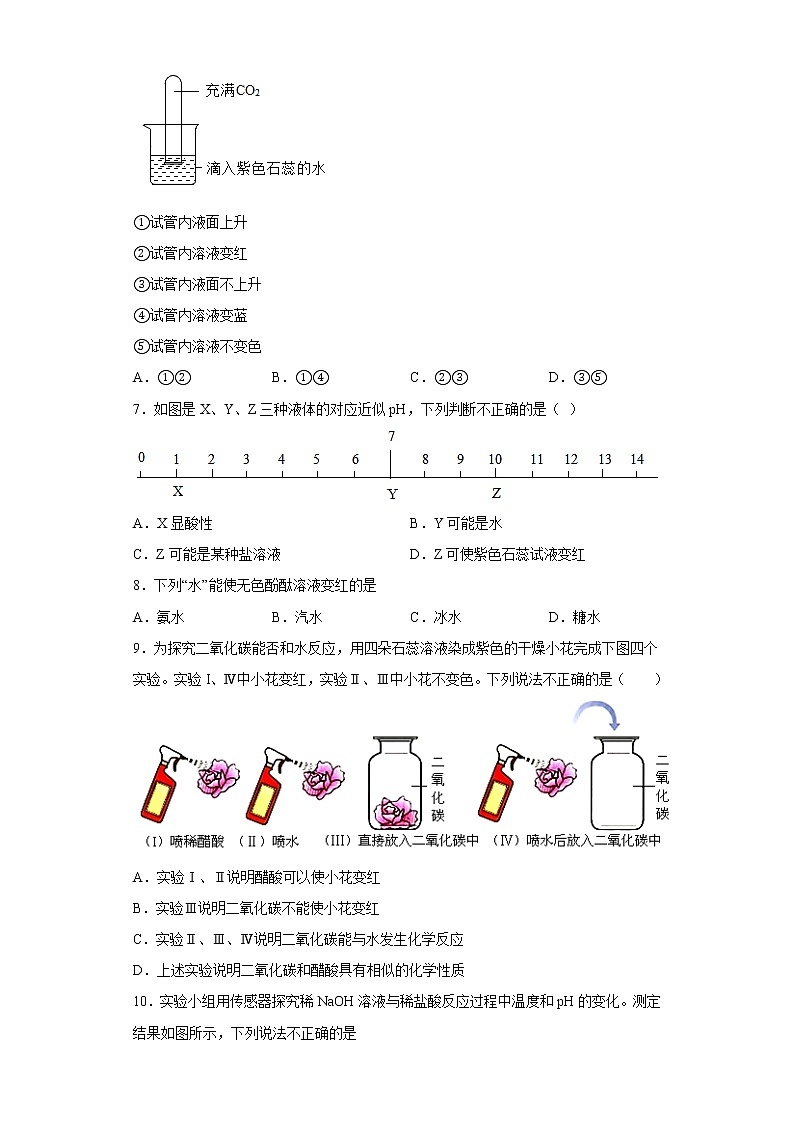 7.3溶液的酸碱性同步练习鲁教版化学九年级下册02