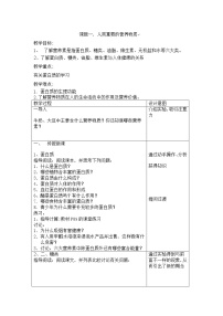 人教版九年级下册课题1 人类重要的营养物质教学设计