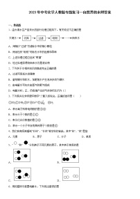 2023年中考化学专题复习--自然界的水附答案