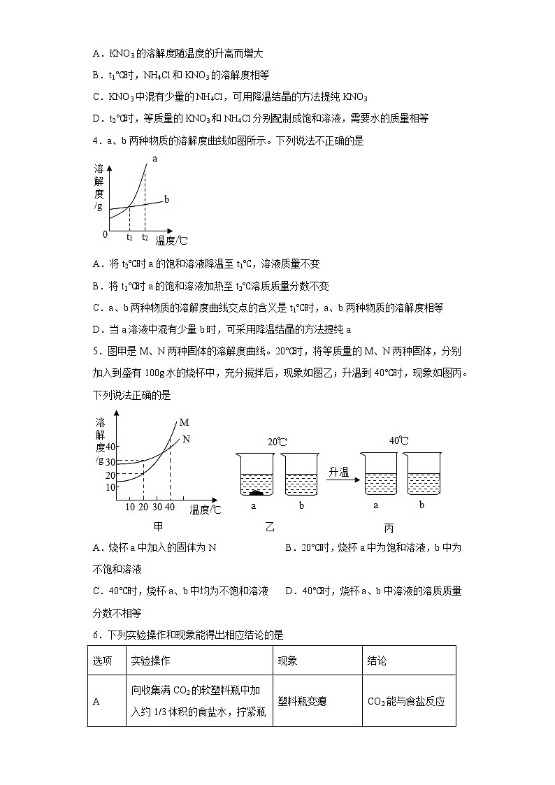 8.2海水“晒盐”同步练习鲁教版化学九年级下册第2页