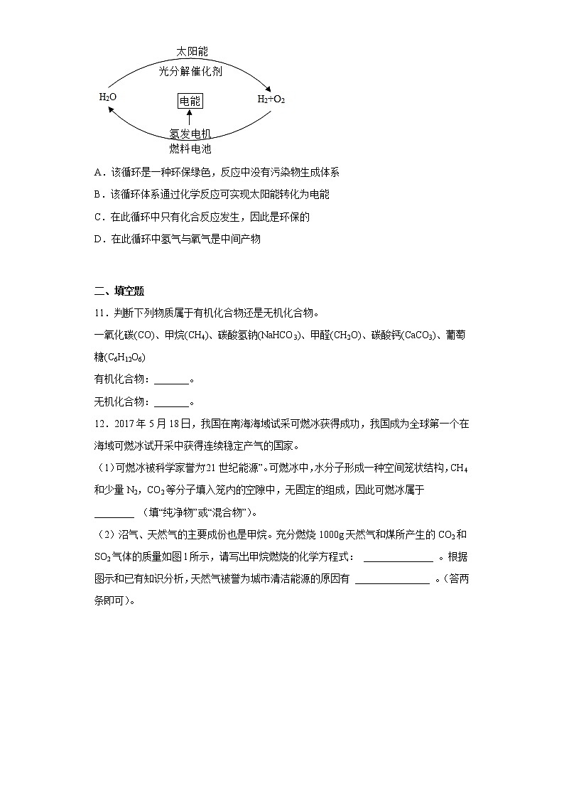 9.2能源的开发与利用同步练习仁爱版化学九年级下册第3页