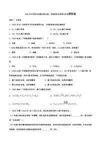 2022年中考化学试题分类专练：常用的化学思想与方法附答案