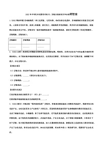 2022年中考化学试题针对练习：实验方案的设计和分析附答案