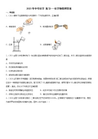 2023年中考化学复习---化学物质附答案