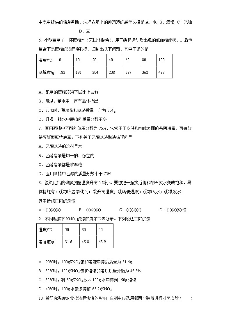 3.2溶液组成的定量表示同步练习鲁教版化学九年级上册第2页