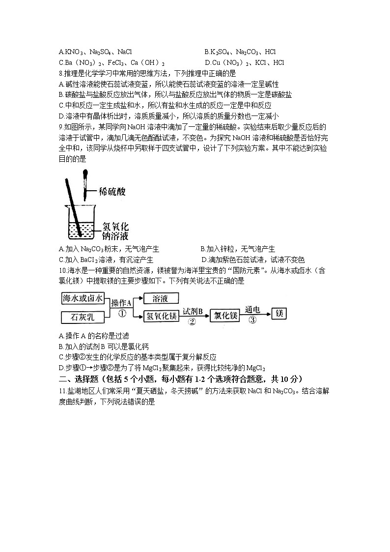 山东省烟台市2022-2023学年九年级上学期期末化学试题第2页