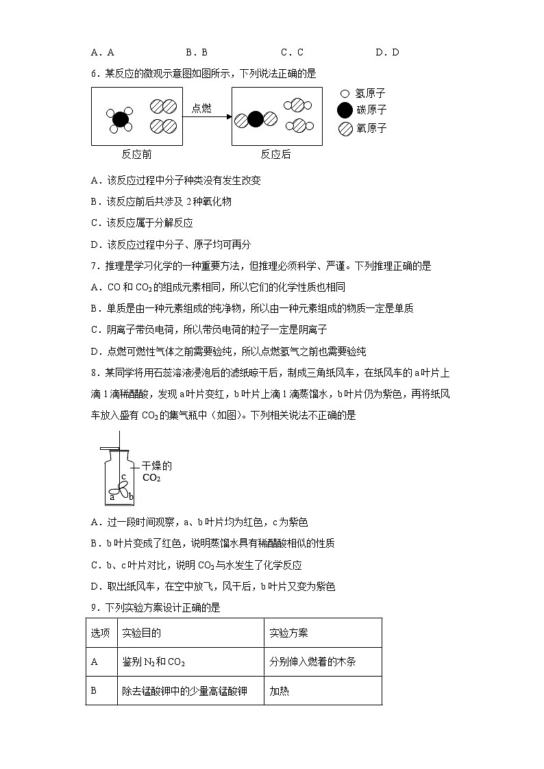 陕西省榆林市第十中学2022-2023学年九年级上学期期末化学试题(含答案)第2页