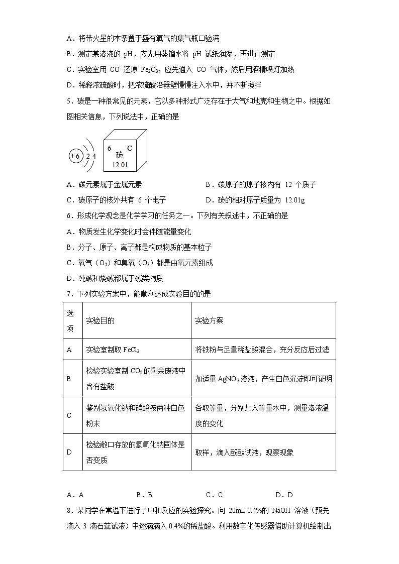 山东省济南市高新区2022-2023学年九年级上学期期末化学试题(含答案)第2页