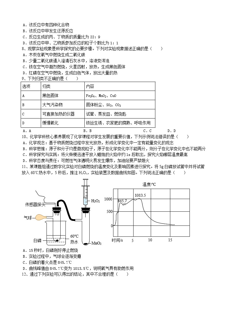 安徽省安庆市宿松县花凉初级中学2022_2023学年九年级上学期化学期末模拟试题(含答案)第2页