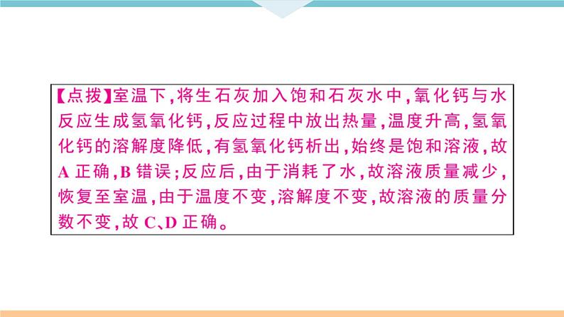 初三九年级化学下册江西同步练习2九单元溶液8专题二溶解度和溶质的质量分数课件PPT04