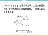 初三九年级化学下册江西同步练习2九单元溶液8专题二溶解度和溶质的质量分数课件PPT
