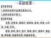 初三九年级化学下册河南同步练习1八单元金属和金属材料5实验活动４金属的物理性质和某些化学性质课件PPT