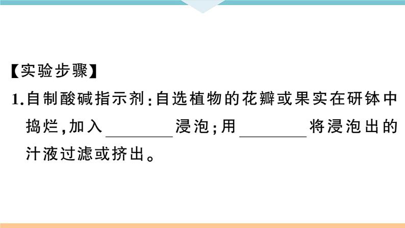 初三九年级化学下册河南同步练习3十单元酸和碱5实验活动７溶液酸碱性的检验课件PPT04