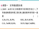 初三九年级化学下册河南同步练习5十二单元化学与生活4专题七物质的分类课件PPT
