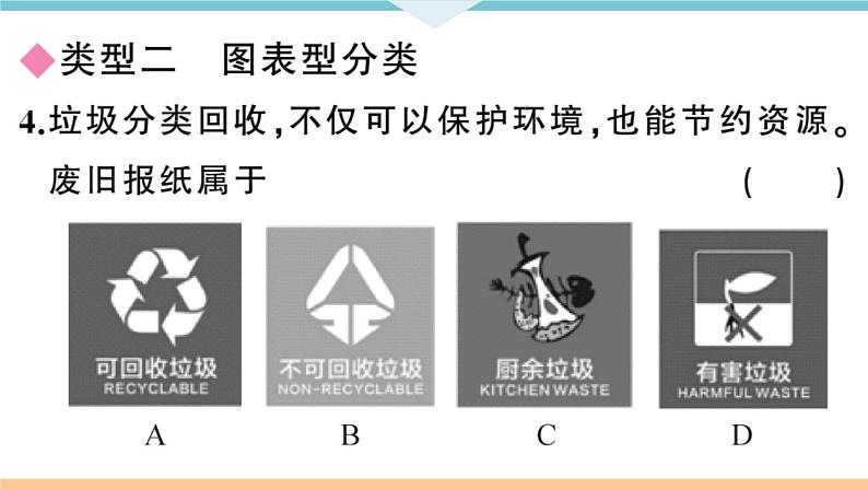 初三九年级化学下册河南同步练习5十二单元化学与生活4专题七物质的分类课件PPT第7页