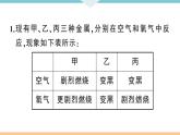 初三九年级化学下册江西同步练习1八单元金属和金属材料7专题一金属活动性顺序的判断及应用课件PPT