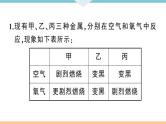 初三九年级化学下册江西同步练习1八单元金属和金属材料7专题一金属活动性顺序的判断及应用课件PPT