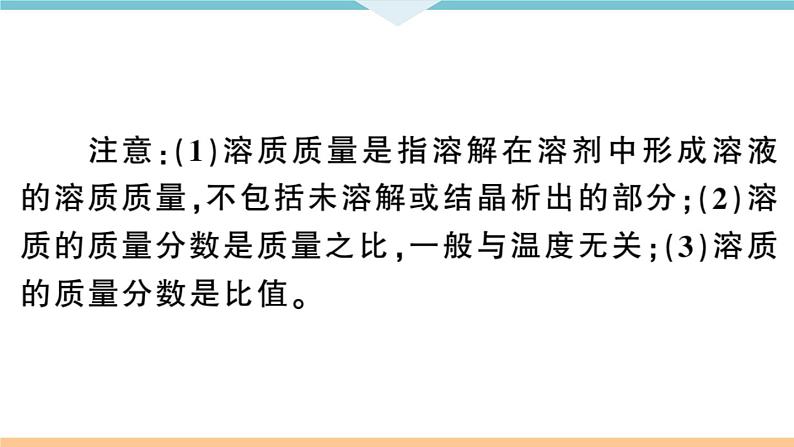 初三九年级化学下册河南同步练习2九单元溶液1１课时溶质的质量分数课件PPT第4页