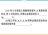 初三九年级化学下册河南同步练习1八单元金属和金属材料4专题二金属活动性顺序的判断及应用课件PPT