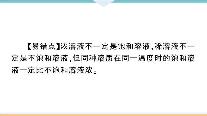 初三九年级化学下册江西同步练习2九单元溶液3课题2溶解度1课时课件PPT04