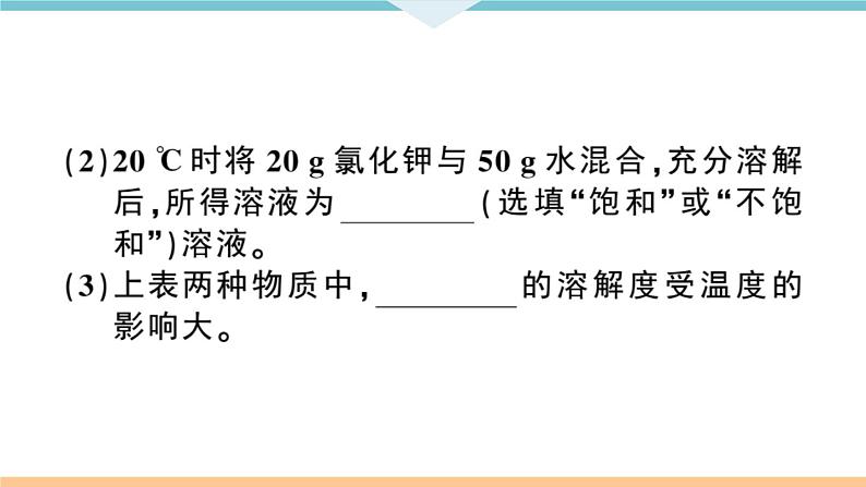 初三九年级化学下册江西同步练习2九单元溶液4课题2溶解度2课时课件PPT第8页