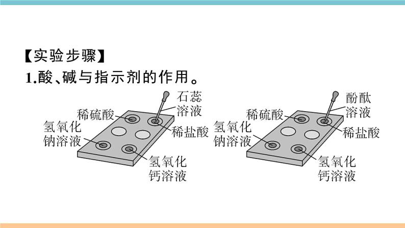 初三九年级化学下册江西同步练习3十单元酸和碱9实验活动6酸碱的化学性质课件PPT第3页