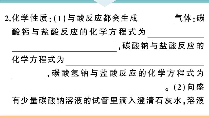 初三九年级化学下册河南同步练习4十一单元盐化肥１课时氯化钠碳酸钠碳酸氢钠和碳酸钙课件PPT第5页