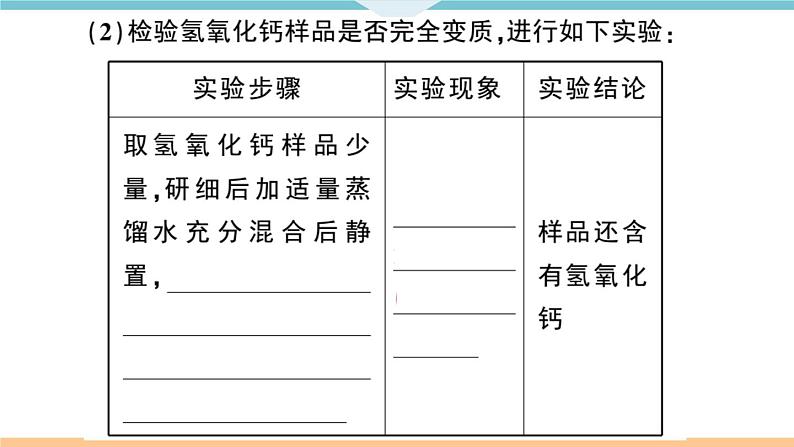 初三九年级化学下册江西同步练习4十一单元盐化肥7专题三碱变质的探究课件PPT03