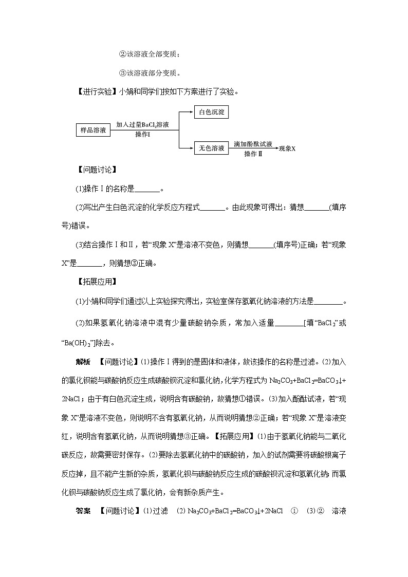 中考化学复习热点题型聚焦氢氧化钠的变质讲义第2页