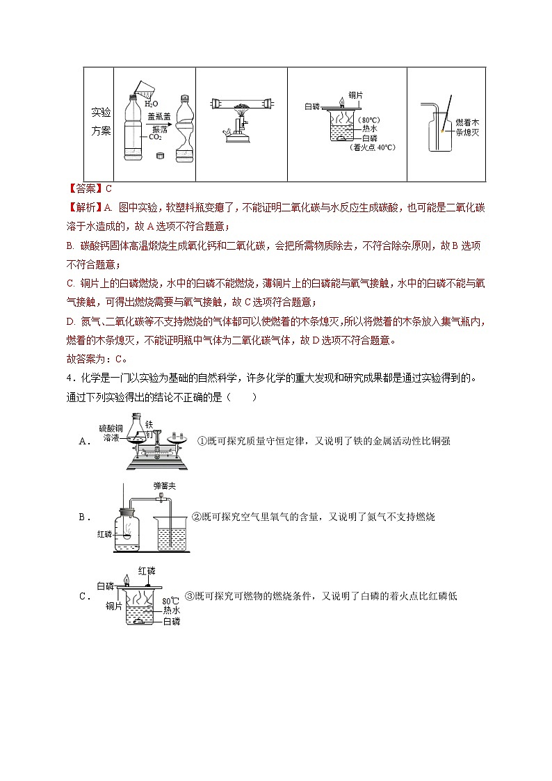 专练03 选择题压轴题（三）实验探究与方案设计专题-备战中考化学压轴题提分专练（深圳专用）03