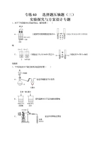 专练03 选择题压轴题（三）实验探究与方案设计专题-备战中考化学压轴题提分专练（深圳专用）