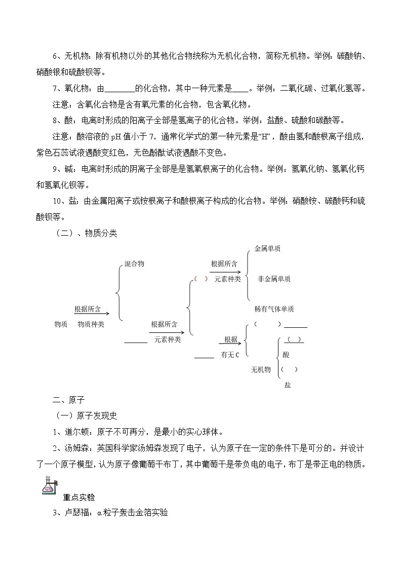 第02讲  物质的分类及构成物质的微粒-中考化学一轮复习精品讲义+练习（人教版）02