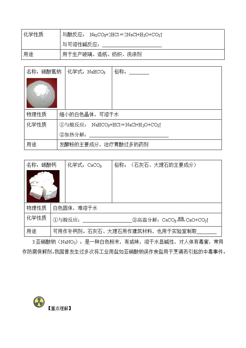 第11讲  盐-中考化学一轮复习精品讲义+练习（人教版）02