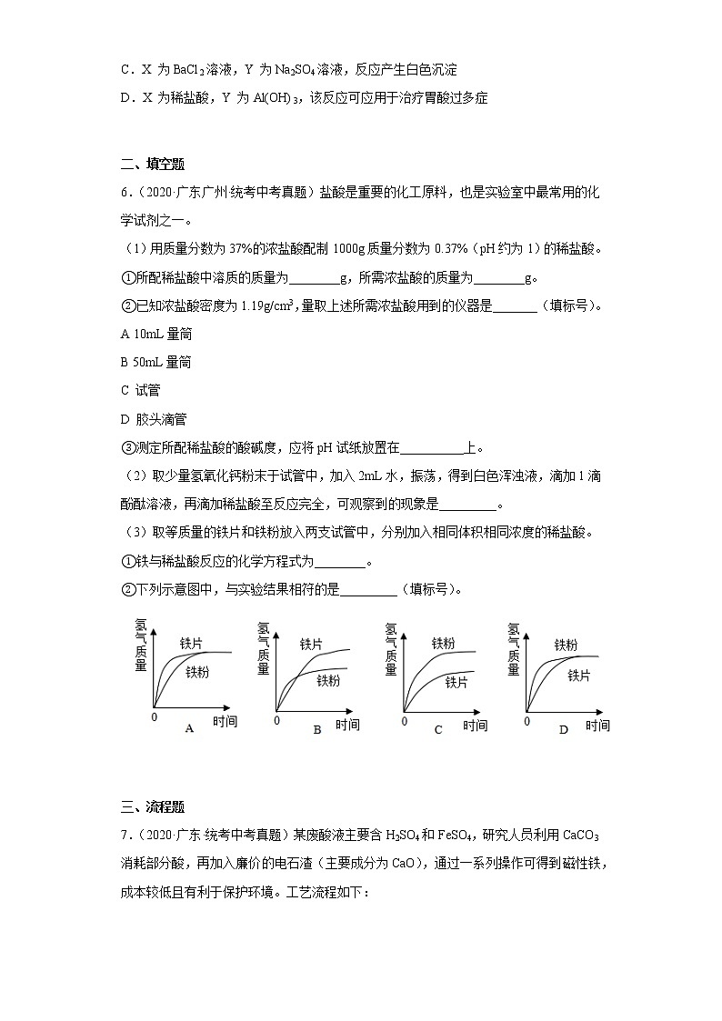 广东省2020-2022三年中考化学真题知识点分类汇编16-中和反应（含解析）第2页