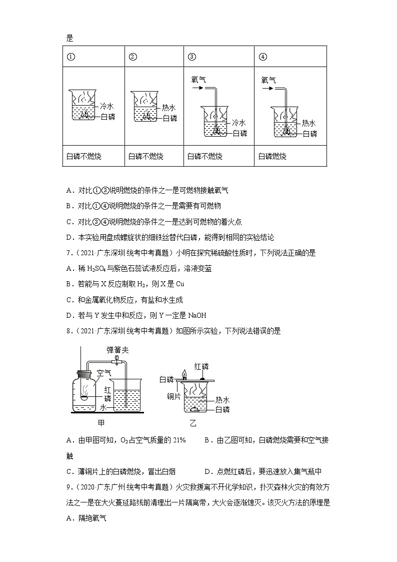 广东省2020-2022三年中考化学真题知识点分类汇编21-燃烧、灭火、海洋资源（含解析）第3页