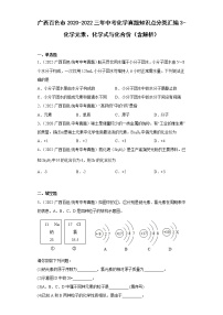 广西百色市2020-2022三年中考化学真题知识点分类汇编3-化学元素、化学式与化合价（含解析）