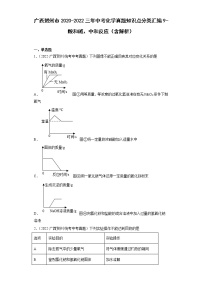 广西贺州市2020-2022三年中考化学真题知识点分类汇编9-酸和碱、中和反应（含解析）